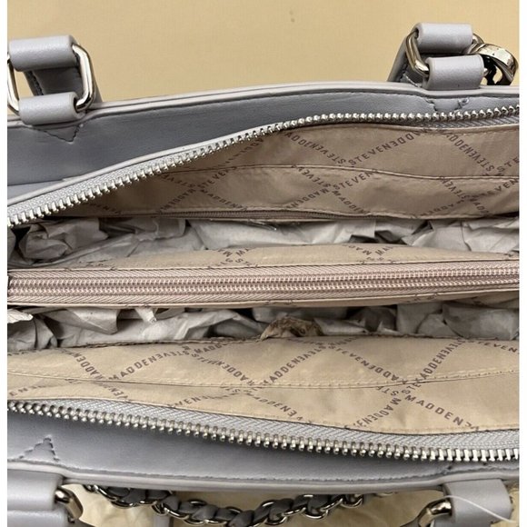 NWT STEVE MADDEN BLISHA SATCHEL CROSSBODY HAND BAG FOG TIK TOK VIRAL TRENDY - Picture 7 of 7